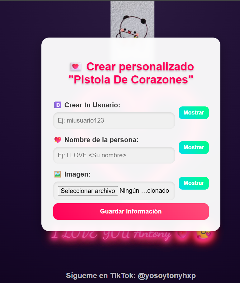 Pistola de Corazones