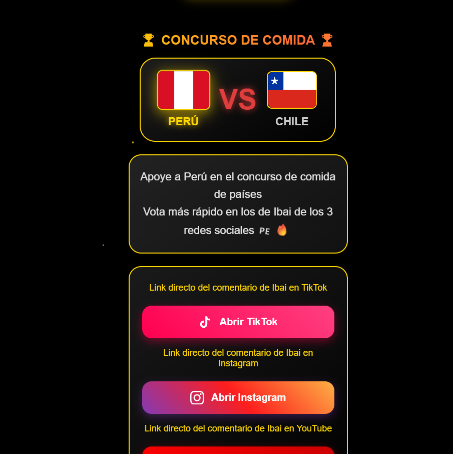 Apoya a Perú - Concurso de Comida